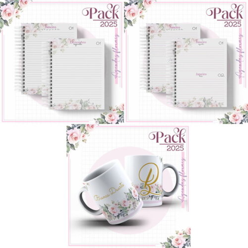 Arquivo Digital Agenda Floral Minimalista 2025 #4786