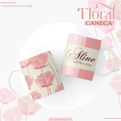 Arquivo Digital Agenda Floral Rose 2026 #5257