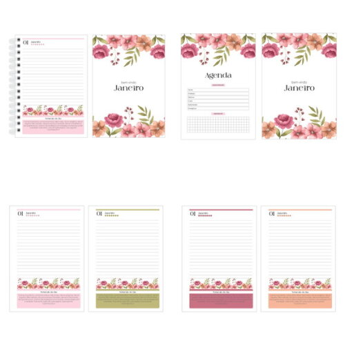 Arquivo Digital Agenda Floral Versículos Permanente #7238