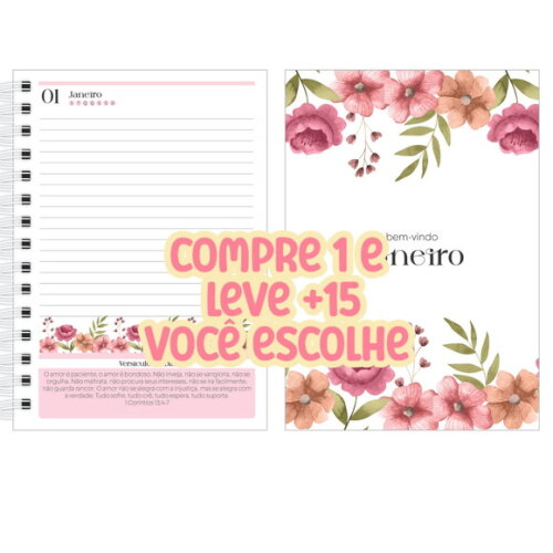 Arquivo Digital Agenda Floral Versículos Permanente #7238