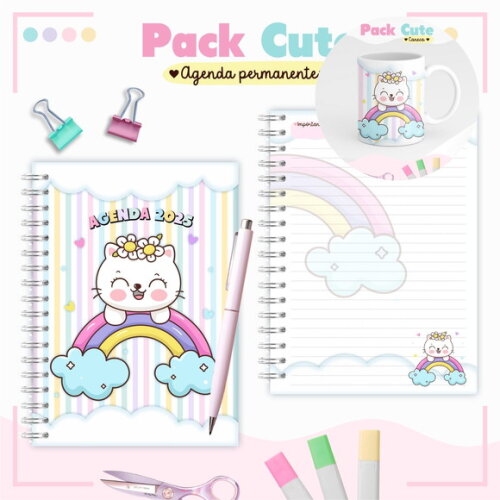 Arquivo Digital Agenda Gatinho Cute 2025 #5588