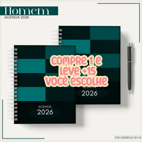 Arquivo Digital Agenda Masculina Verde 2026 #7448
