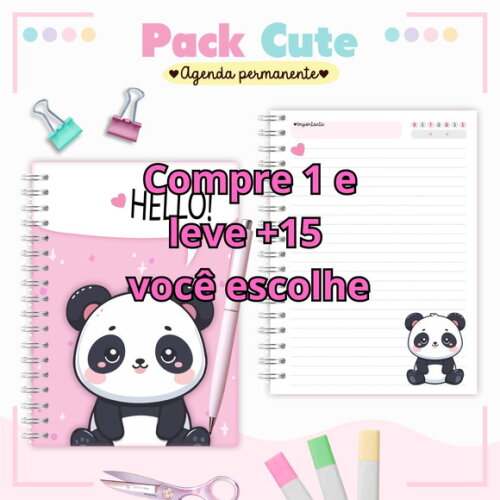 Arquivo Digital Agenda Panda Cute 2025 #5587