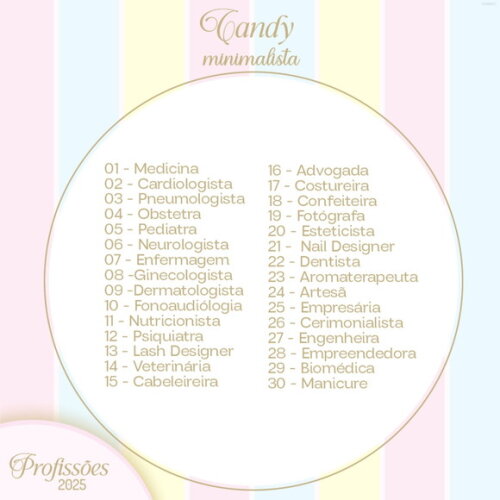Arquivo Digital Agenda Profissões 2025 Candy #6123