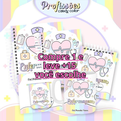 Arquivo Digital Agenda Profissões 2025 Candy Color #6118