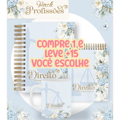 Arquivo Digital Agenda Profissões Floral Azul 2026 #7207