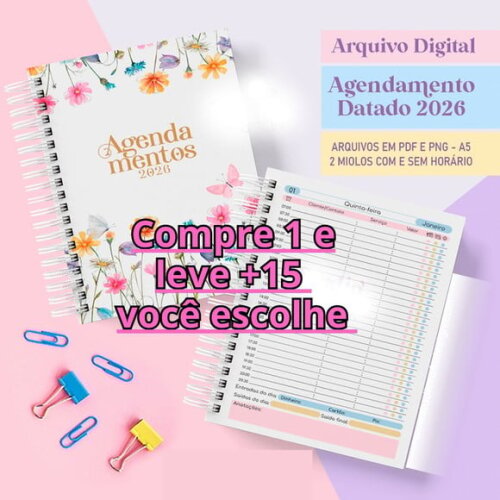 Arquivo Digital Agendamento 2026 Candy #6802