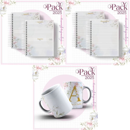 Arquivo Digital Agendas Floral Lilás 2025 #4787