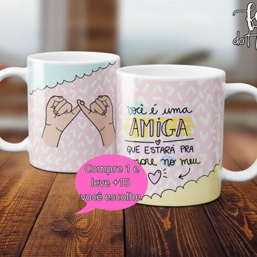 Arquivo Digital Arte Caneca Dia dos Amigos #4964