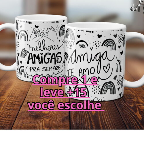 Arquivo Digital Arte Caneca Dia dos Amigos #4965