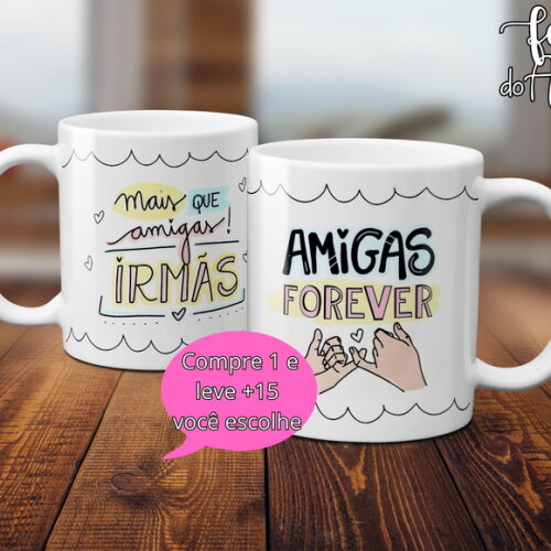 Arquivo Digital Arte Caneca Dia dos Amigos #4962