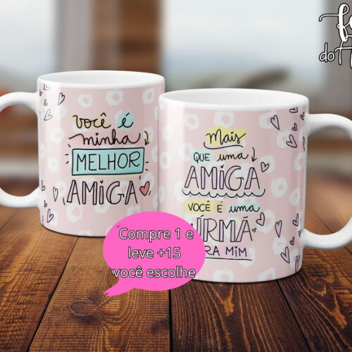 Arquivo Digital Arte Caneca Dia dos Amigos #4966