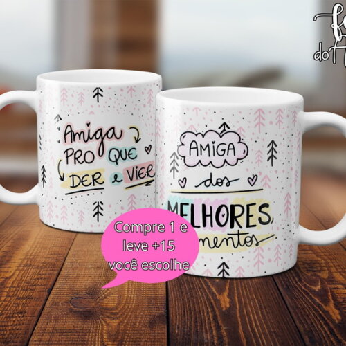 Arquivo Digital Arte Caneca Dia dos Amigos #4968