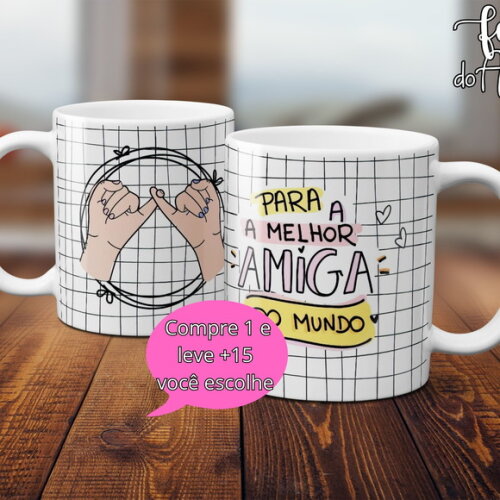 Arquivo Digital Arte Caneca Dia dos Amigos #4970