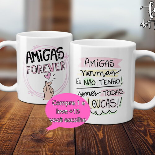Arquivo Digital Arte Caneca Dia dos Amigos #4972