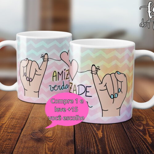 Arquivo Digital Arte Caneca Dia dos Amigos #4974