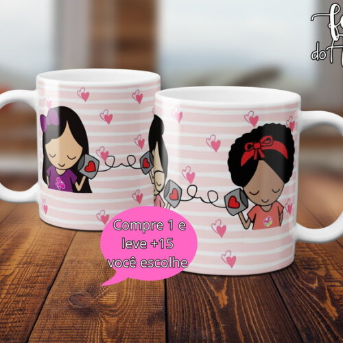 Arquivo Digital Arte Caneca Dia dos Amigos #4977