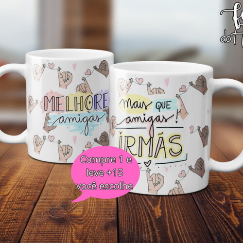 Arquivo Digital Arte Caneca Dia dos Amigos #4979