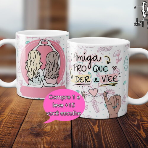 Arquivo Digital Arte Caneca Dia dos Amigos #4986