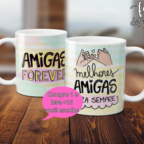 Arquivo Digital Arte Caneca Dia dos Amigos #4995