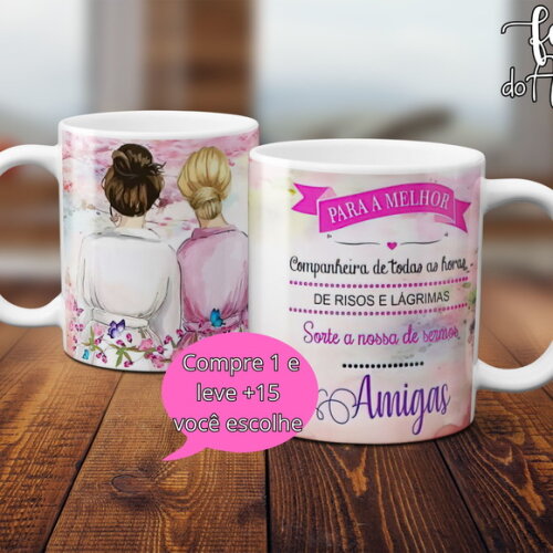 Arquivo Digital Arte Caneca Dia dos Amigos #4999