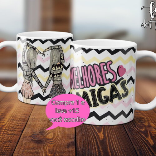 Arquivo Digital Arte Caneca Dia dos Amigos #5009