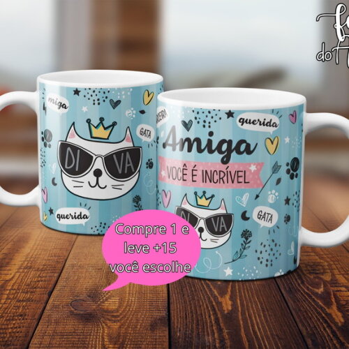 Arquivo Digital Arte Caneca Dia dos Amigos #5014