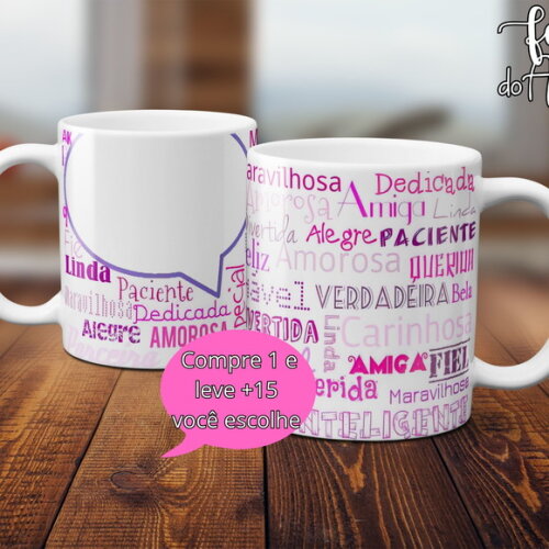 Arquivo Digital Arte Caneca Dia dos Amigos #5020