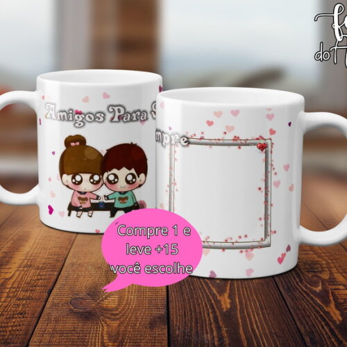 Arquivo Digital Arte Caneca Dia dos Amigos #5023