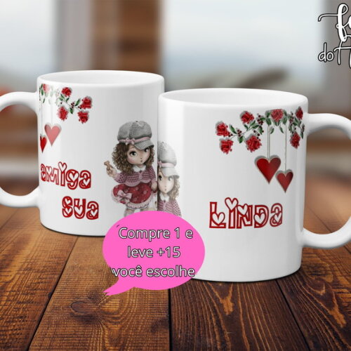 Arquivo Digital Arte Caneca Dia dos Amigos #5026