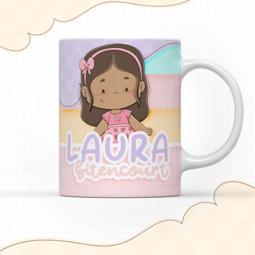 Arquivo Digital Arte Caneca Menina #2934