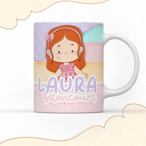 Arquivo Digital Arte Caneca Menina #2935