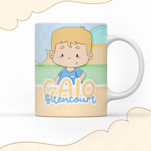 Arquivo Digital Arte Caneca Menino #2933