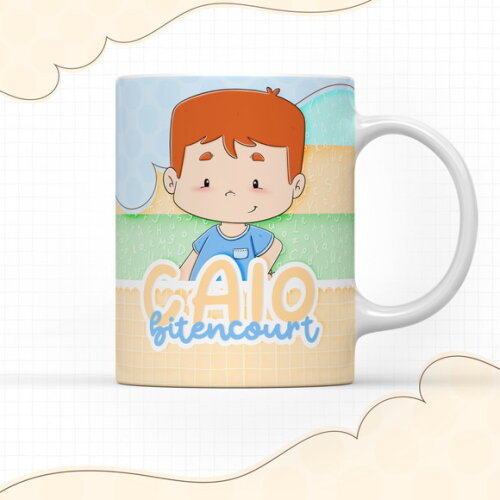 Arquivo Digital Arte Caneca Menino #2930