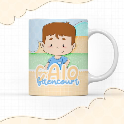 Arquivo Digital Arte Caneca Menino #2932