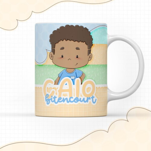 Arquivo Digital Arte Caneca Menino #2931