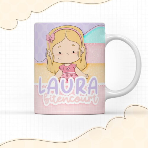 Arquivo Digital Arte Caneca Menina #2937