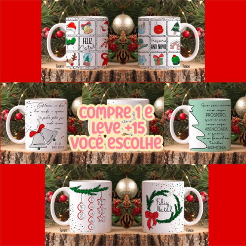 Arquivo Digital Arte Caneca Natal #7341