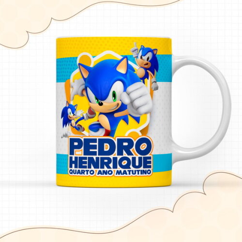 Arquivo Digital Arte Caneca Sonic #2919