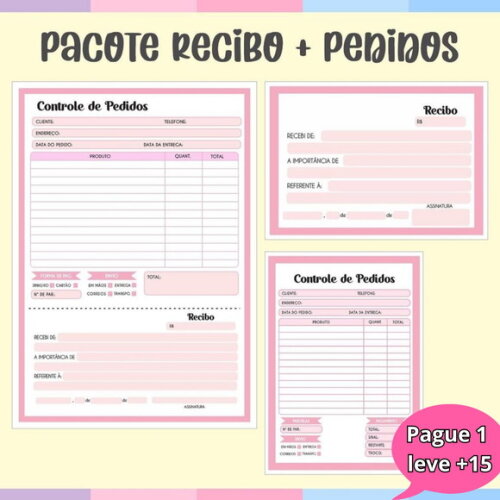 Arquivo Digital Bloco e Recibo de Pedidos #3424