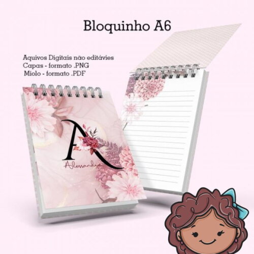 Arquivo Digital Bloquinho Alfabeto Marsala #1041