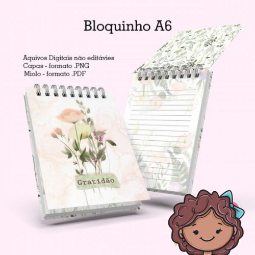 Arquivo Digital Bloquinho Flowers #1042