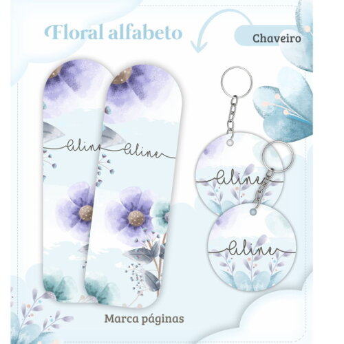 Arquivo Digital Caderneta Alfabeto Floral #3275