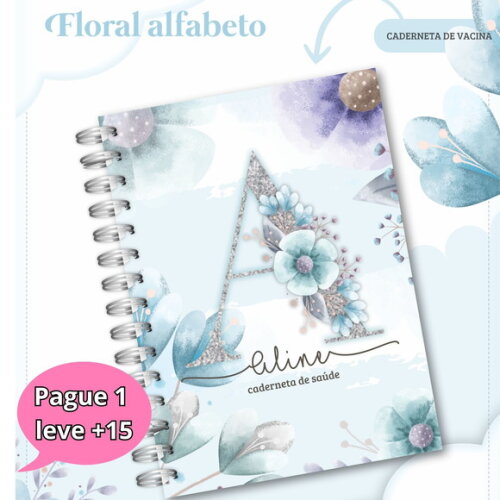 Arquivo Digital Caderneta Alfabeto Floral #3275