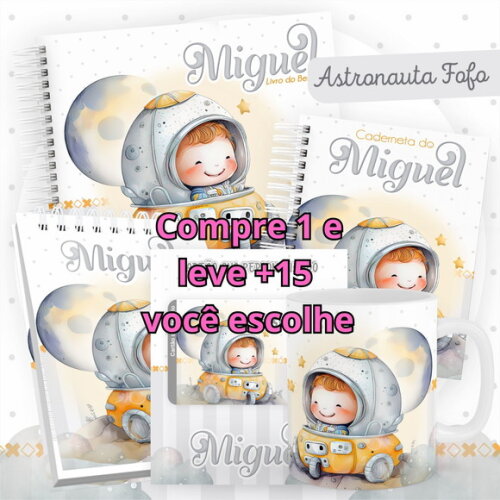 Arquivo Digital Caderneta Astronauta Fofo #4517