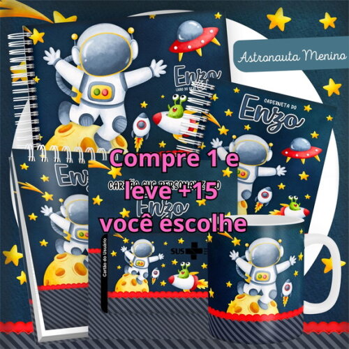 Arquivo Digital Caderneta Astronauta Menino #2813