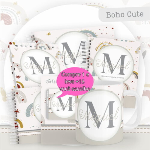 Arquivo Digital Caderneta Boho Cute #4117