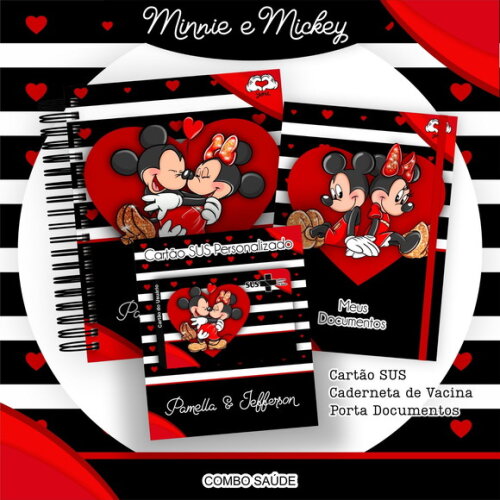 Arquivo Digital Caderneta de Saúde Minnie e Mickey #6516