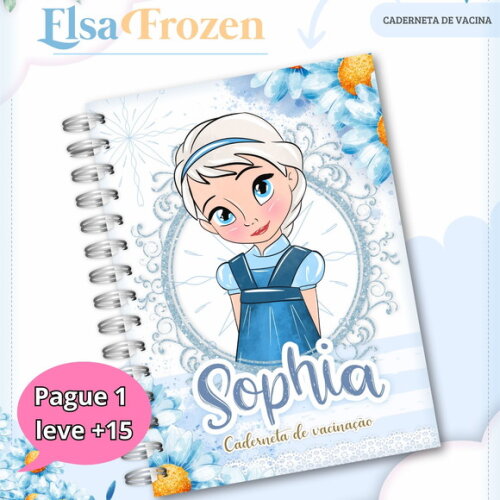 Arquivo Digital Caderneta Elsa Frozen #3283