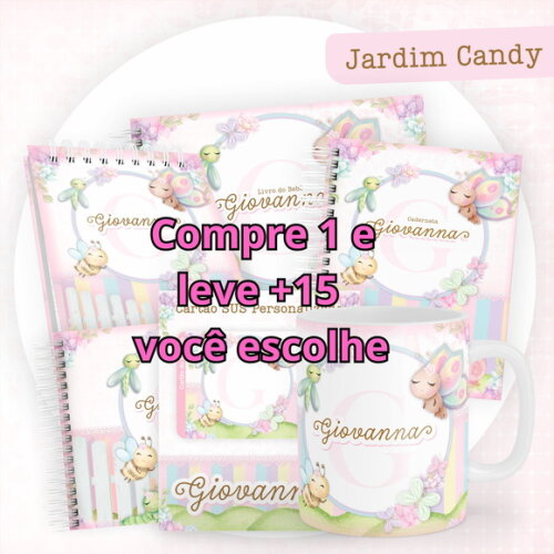 Arquivo Digital Caderneta Jardim Candy #5818